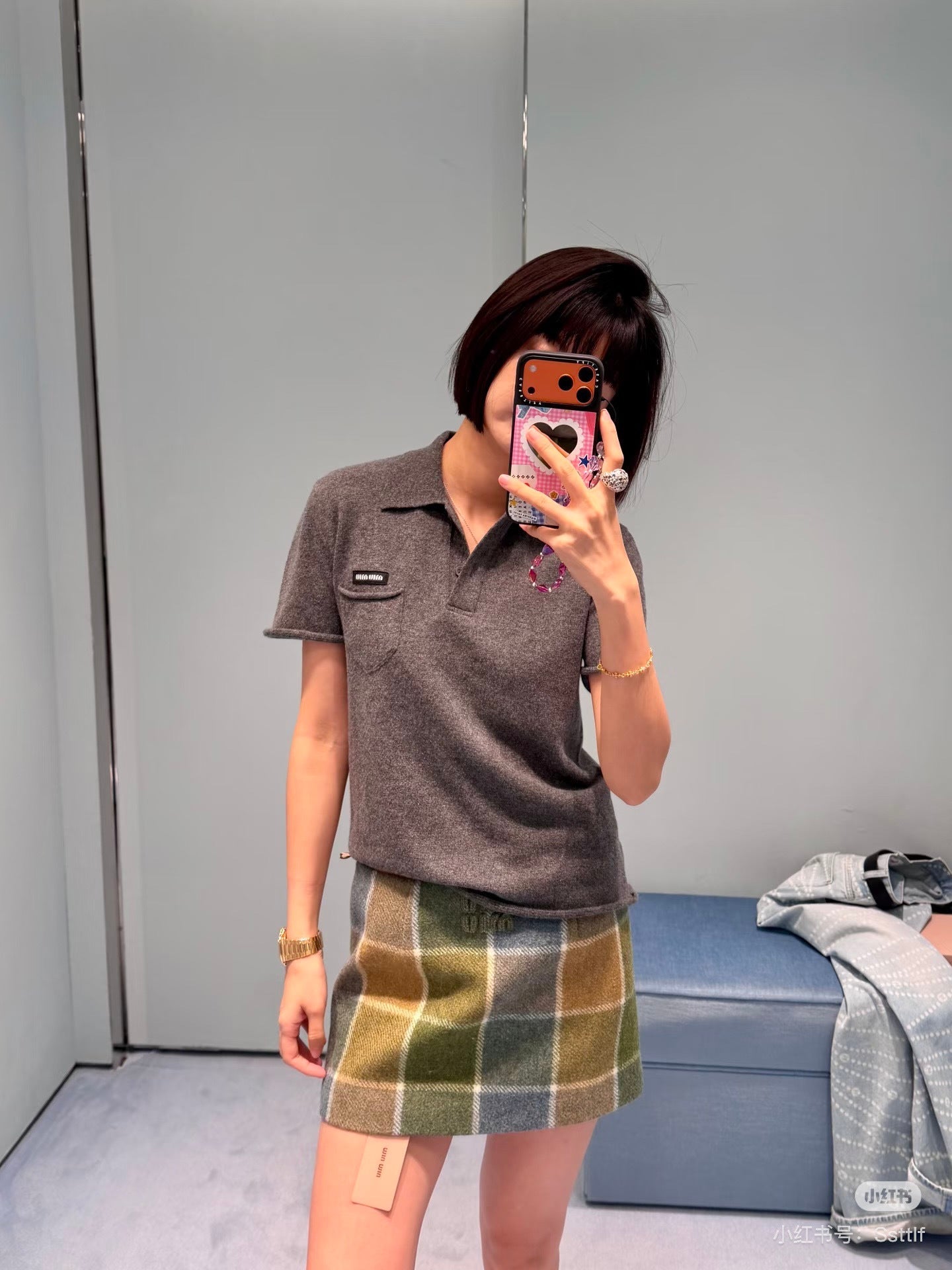 Miu NEW Polo knit shirt
