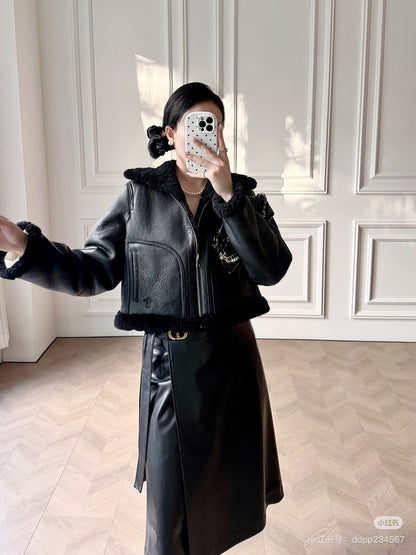 CD NEW reversible fur jacket