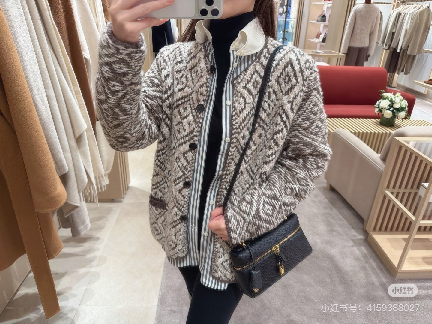 Loro NEW Fair Isle cashmere cardigan