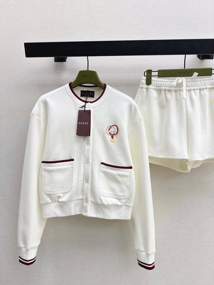 Guc NEW Cardigan shorts set