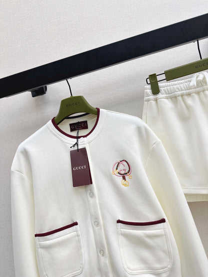 Guc NEW Cardigan shorts set