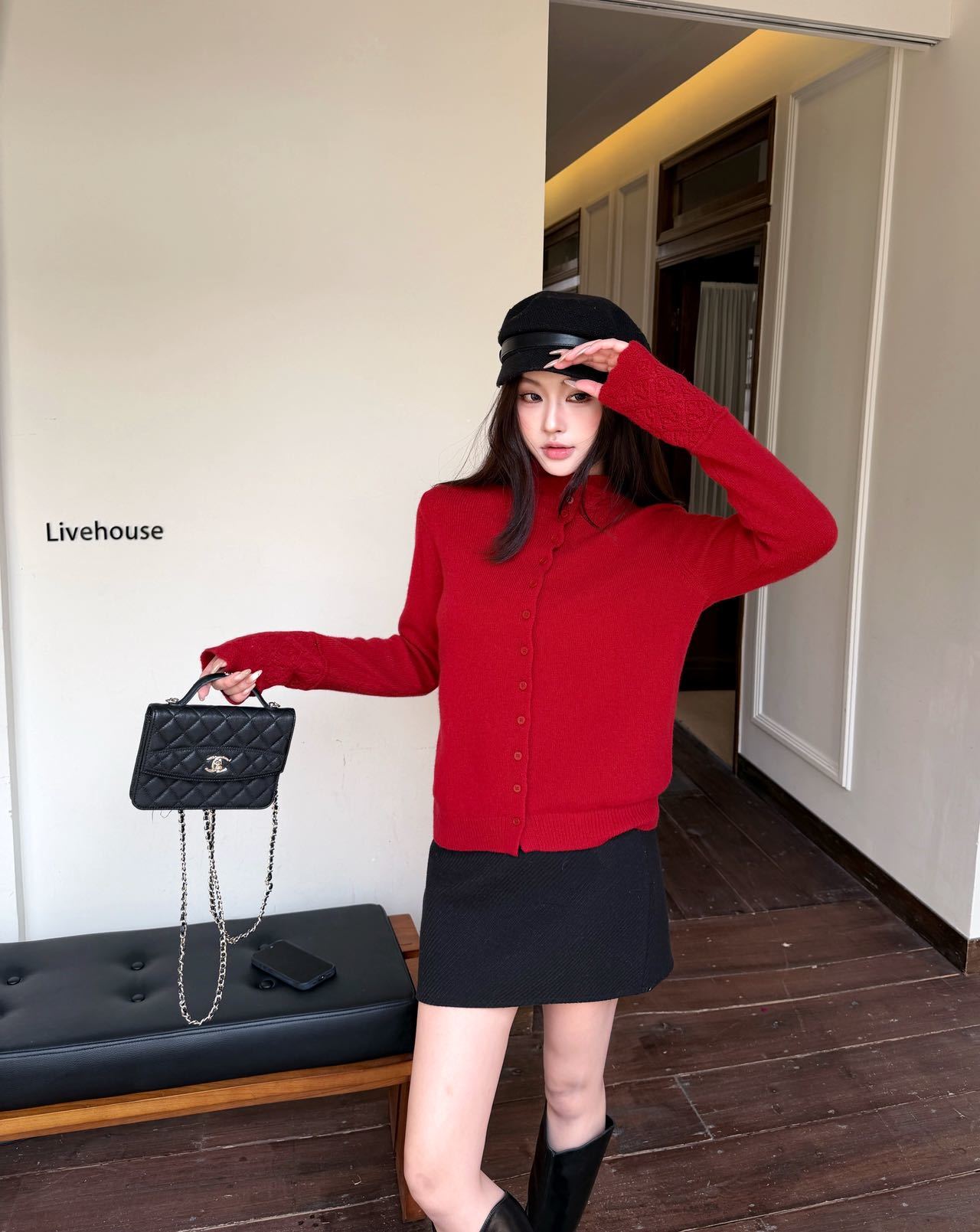 Chol NEW high neck cardigan