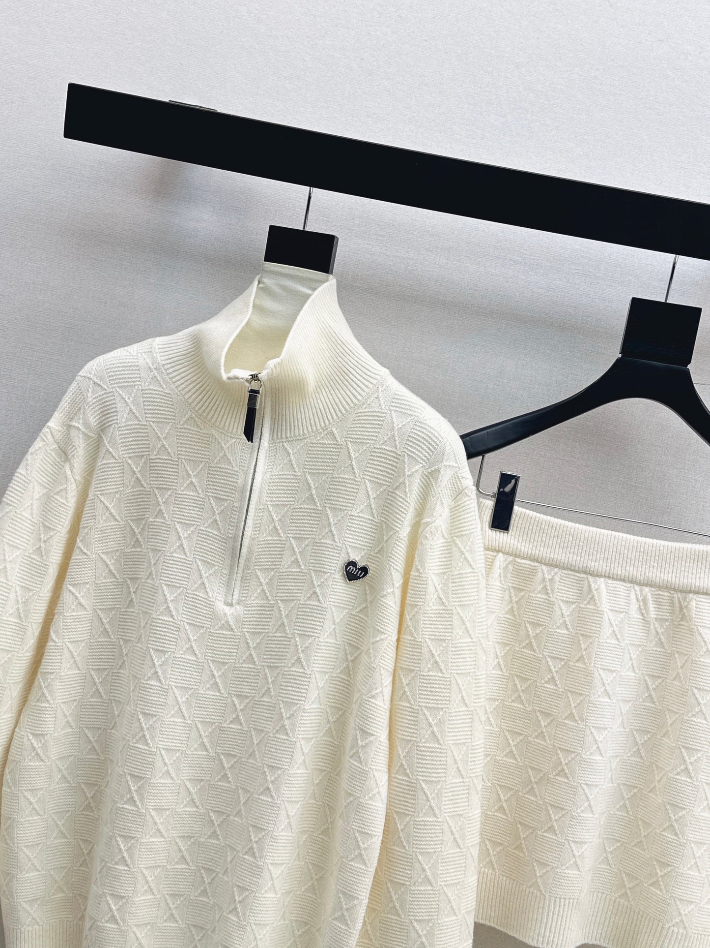 Miu NEW Jacquard knit suit