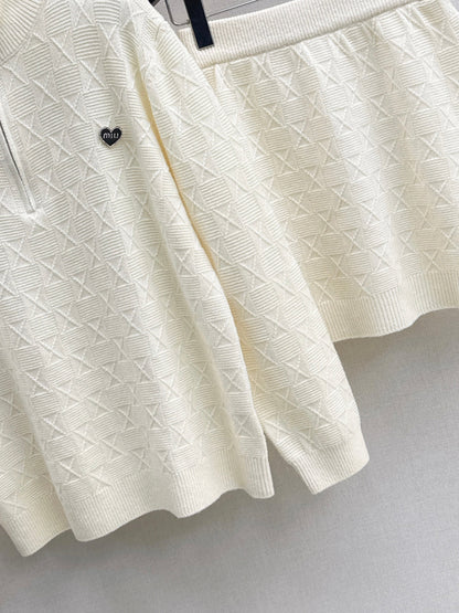 Miu NEW Jacquard knit suit