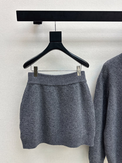 Miu NEW Jacquard knit suit