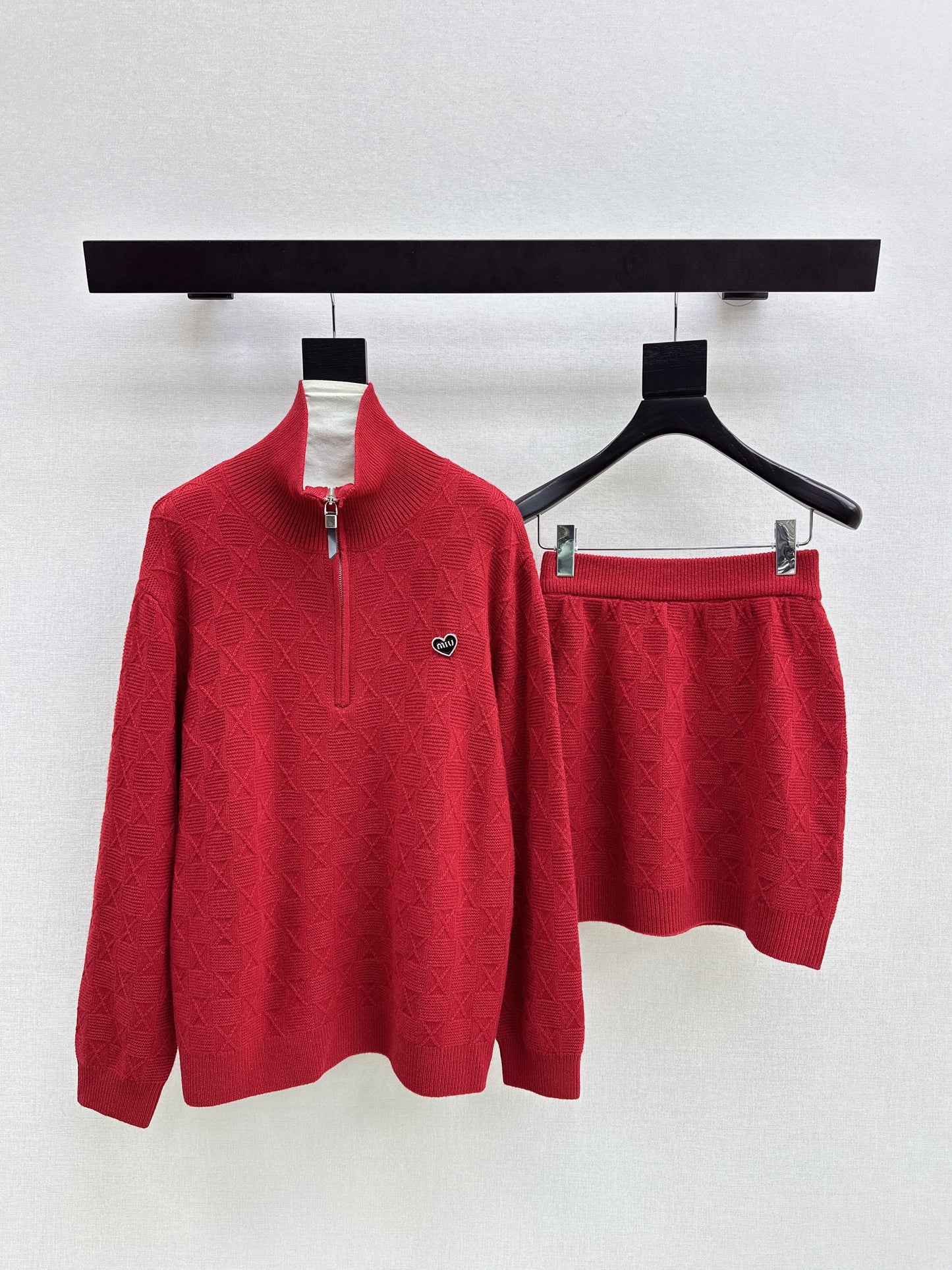 Miu NEW Jacquard knit suit