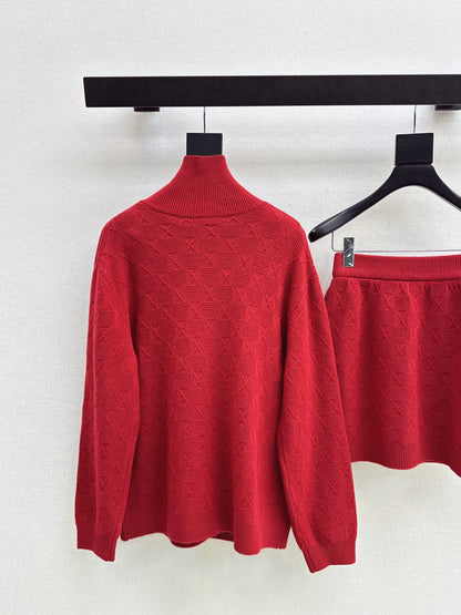 Miu NEW Jacquard knit suit