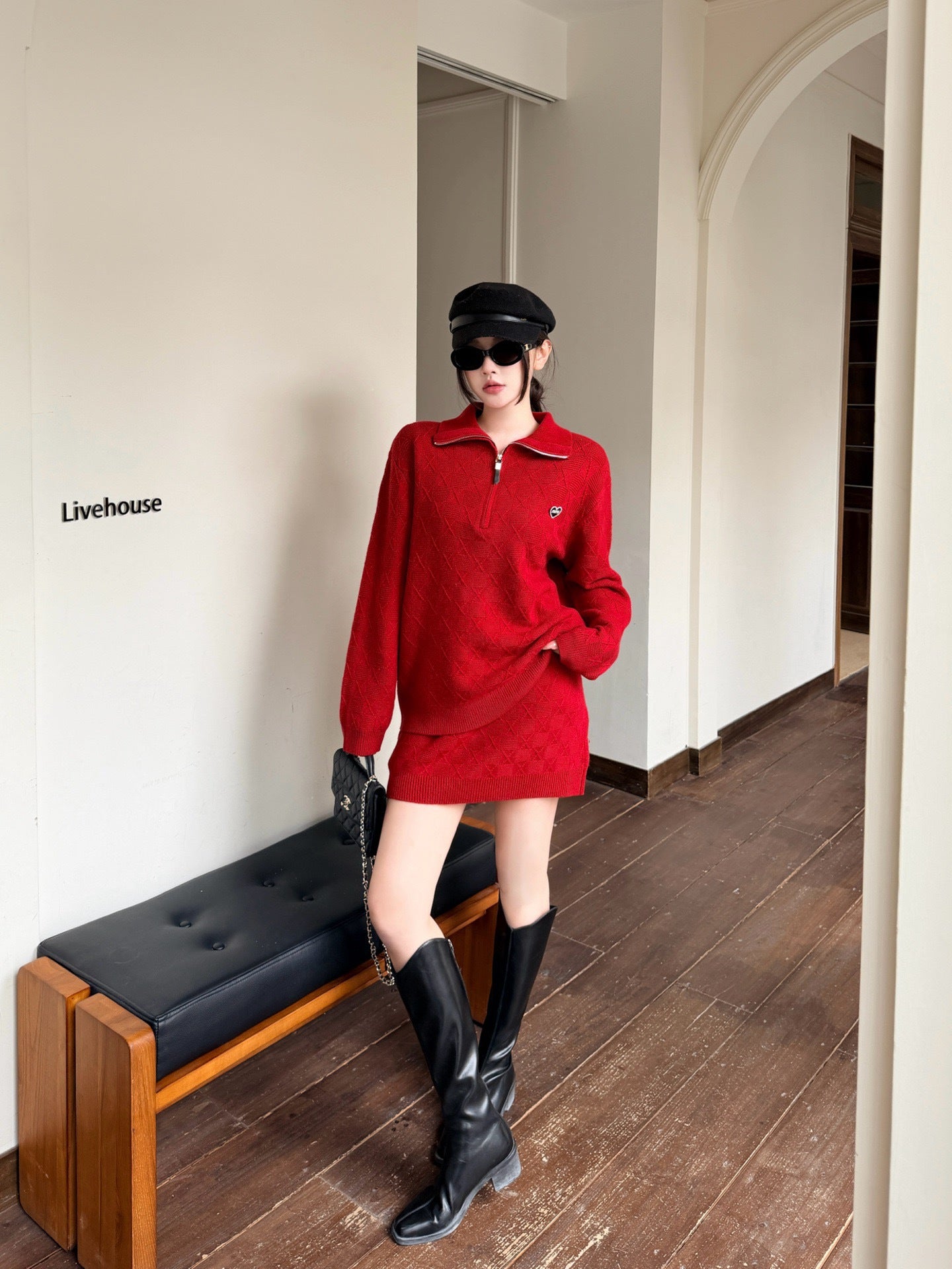 Miu NEW Jacquard knit suit