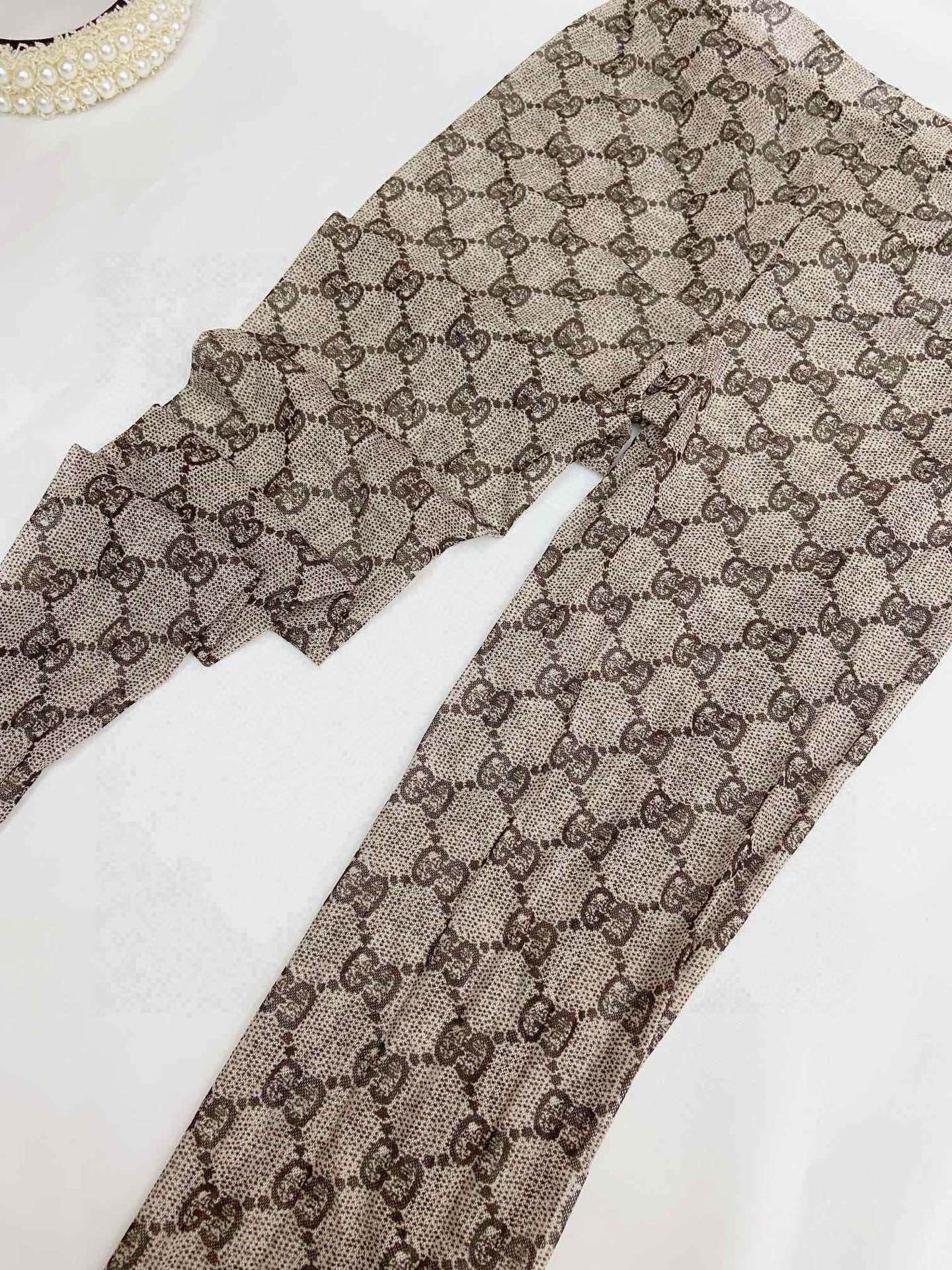 Guc NEW Double G logo mesh stockings