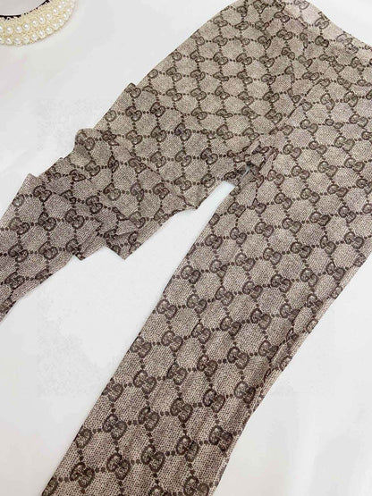 Guc NEW Double G logo mesh stockings