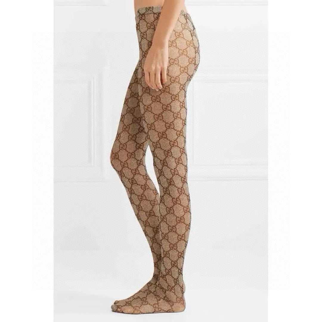 Guc NEW Double G logo mesh stockings