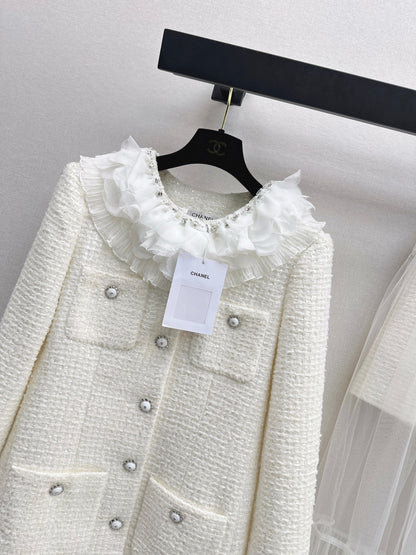 Chan NEW layered ruffle collar jacket