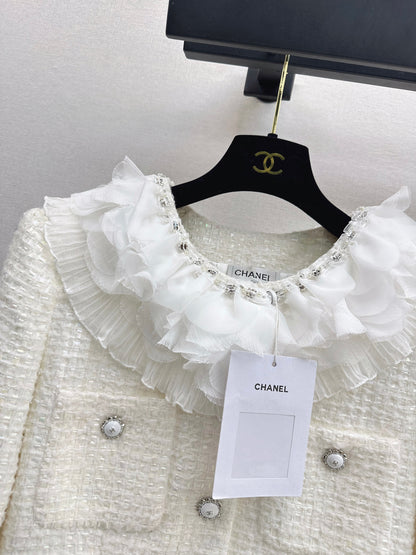 Chan NEW layered ruffle collar jacket