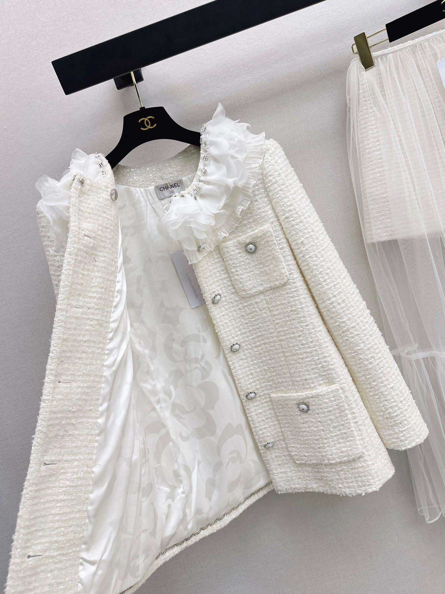Chan NEW layered ruffle collar jacket