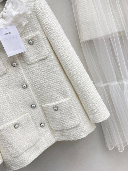 Chan NEW layered ruffle collar jacket