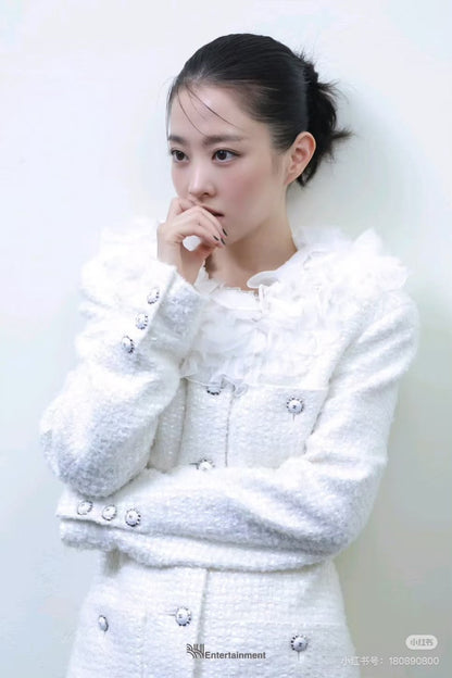 Chan NEW layered ruffle collar jacket