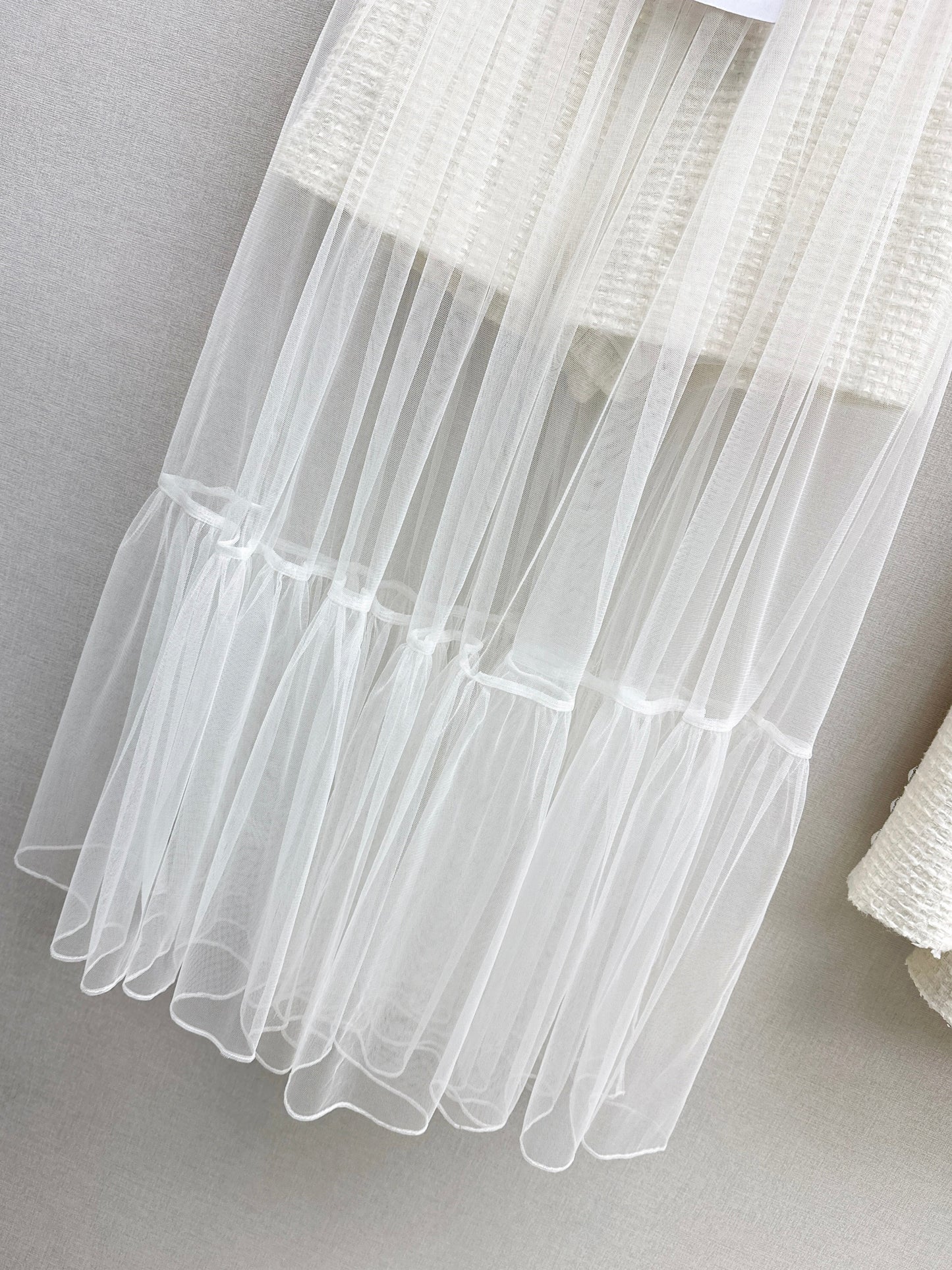 Chan NEW woven short+mesh skirts