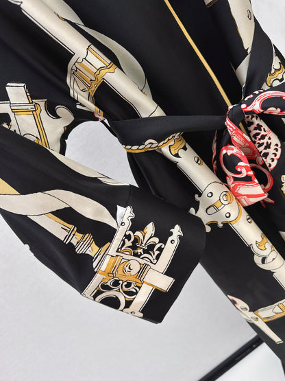 Herm NEW batwing sleeve print dress