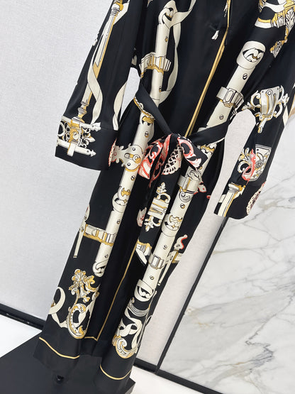 Herm NEW batwing sleeve print dress