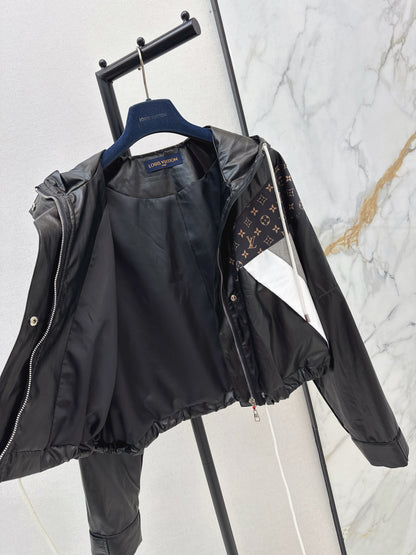 Louis NEW Hooded color-block zip-up jacket