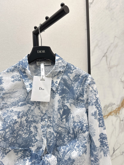 CD NEW cropped tie-front shirt