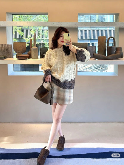 Loe NEW color block sweater