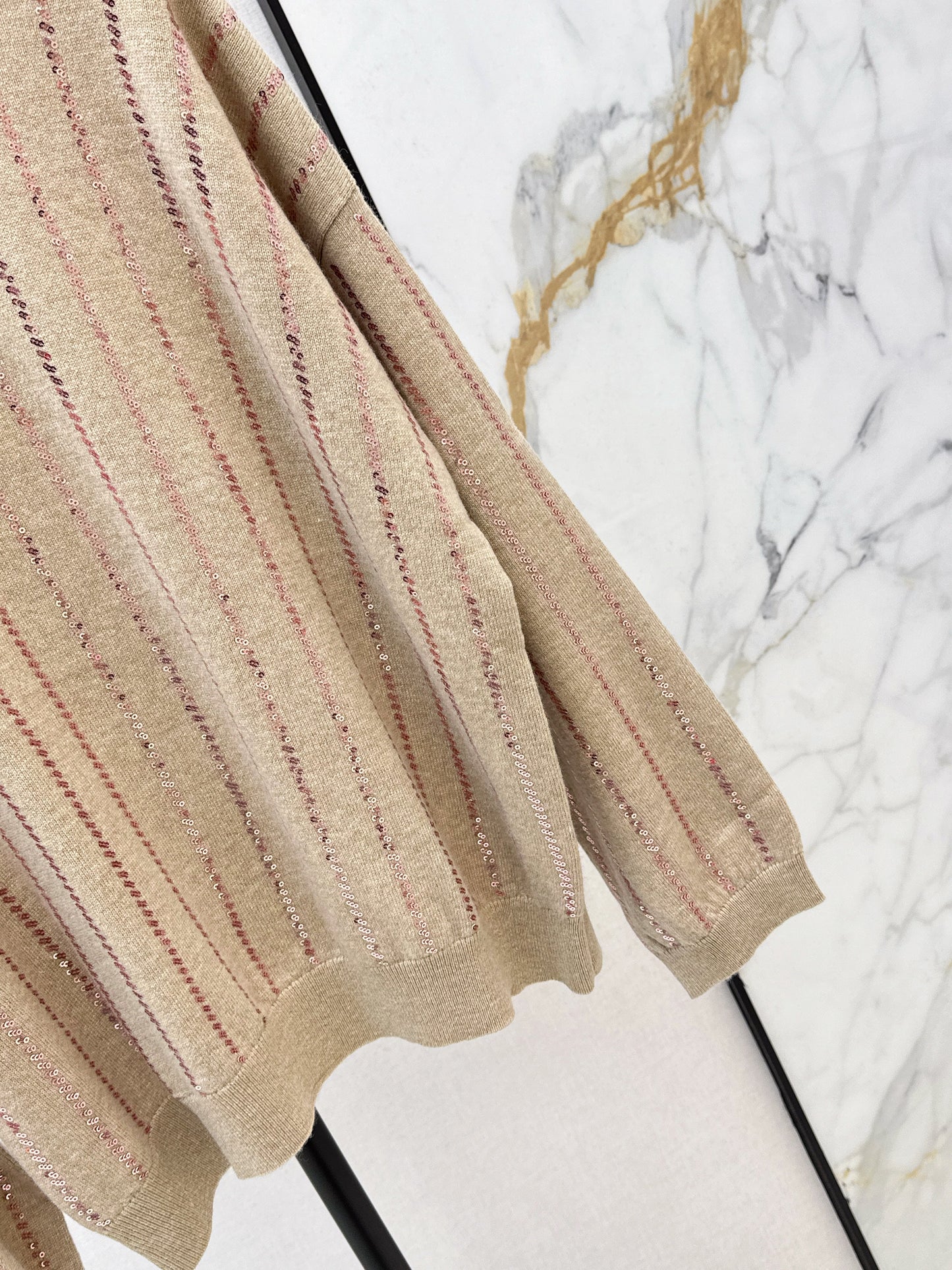 Brun NEW sequin embroidery sweater