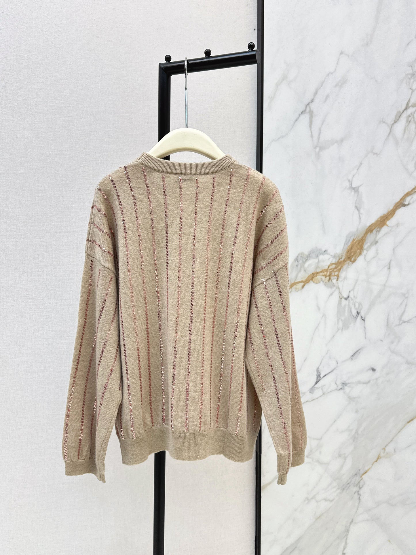 Brun NEW sequin embroidery sweater