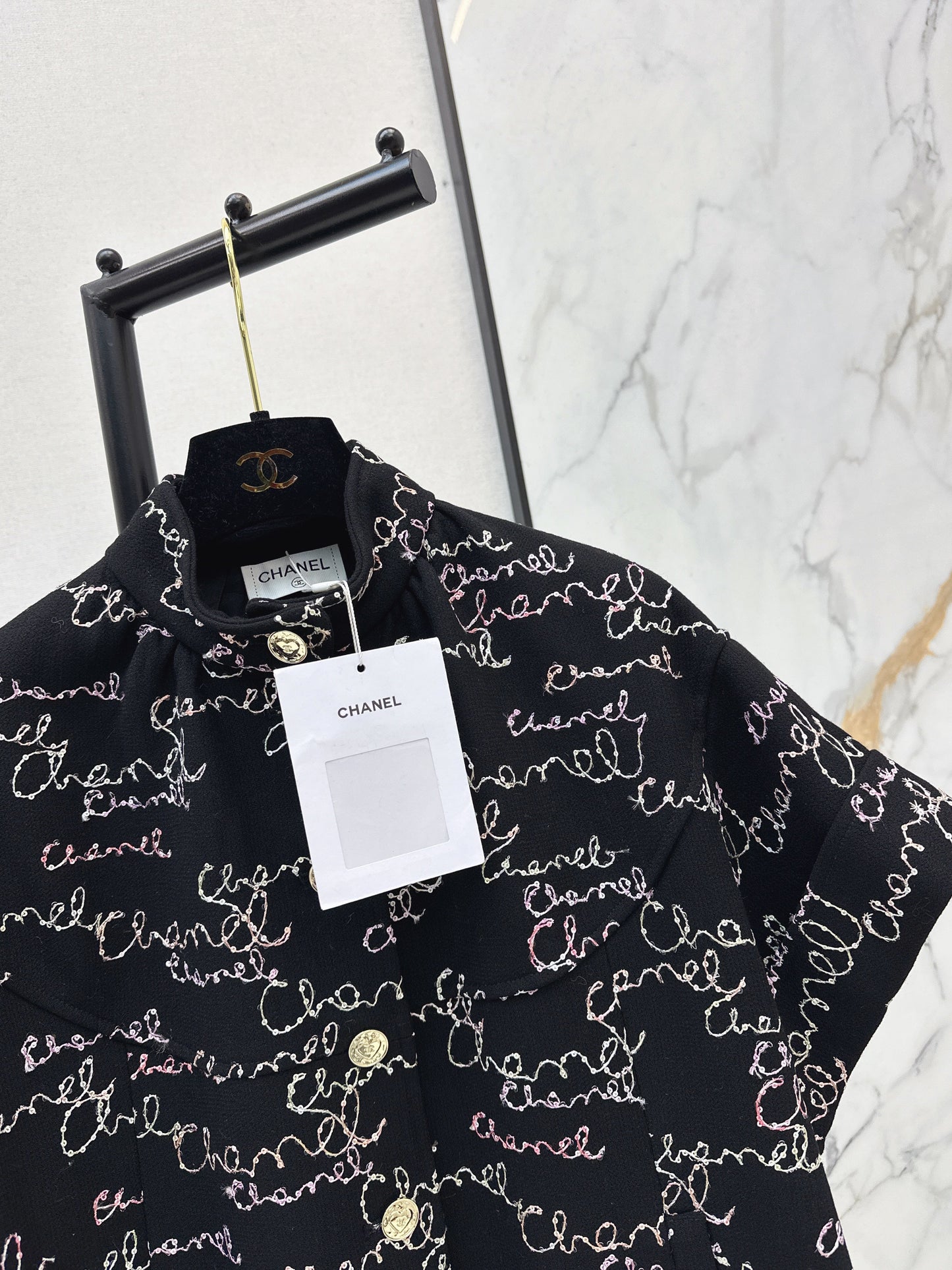 Chan NEW sequin embroidery vest jacket