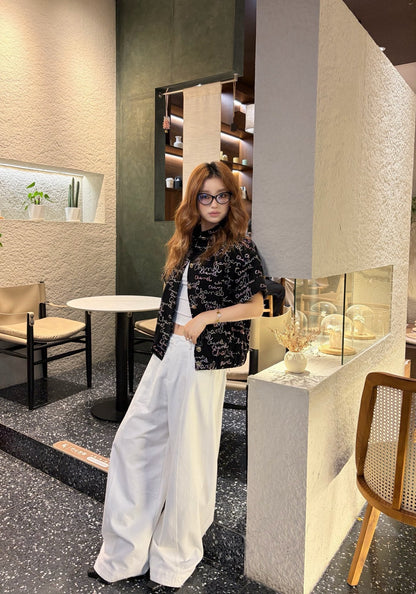 Chan NEW sequin embroidery vest jacket