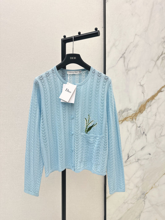 CD NEW hollow knitted cardigan