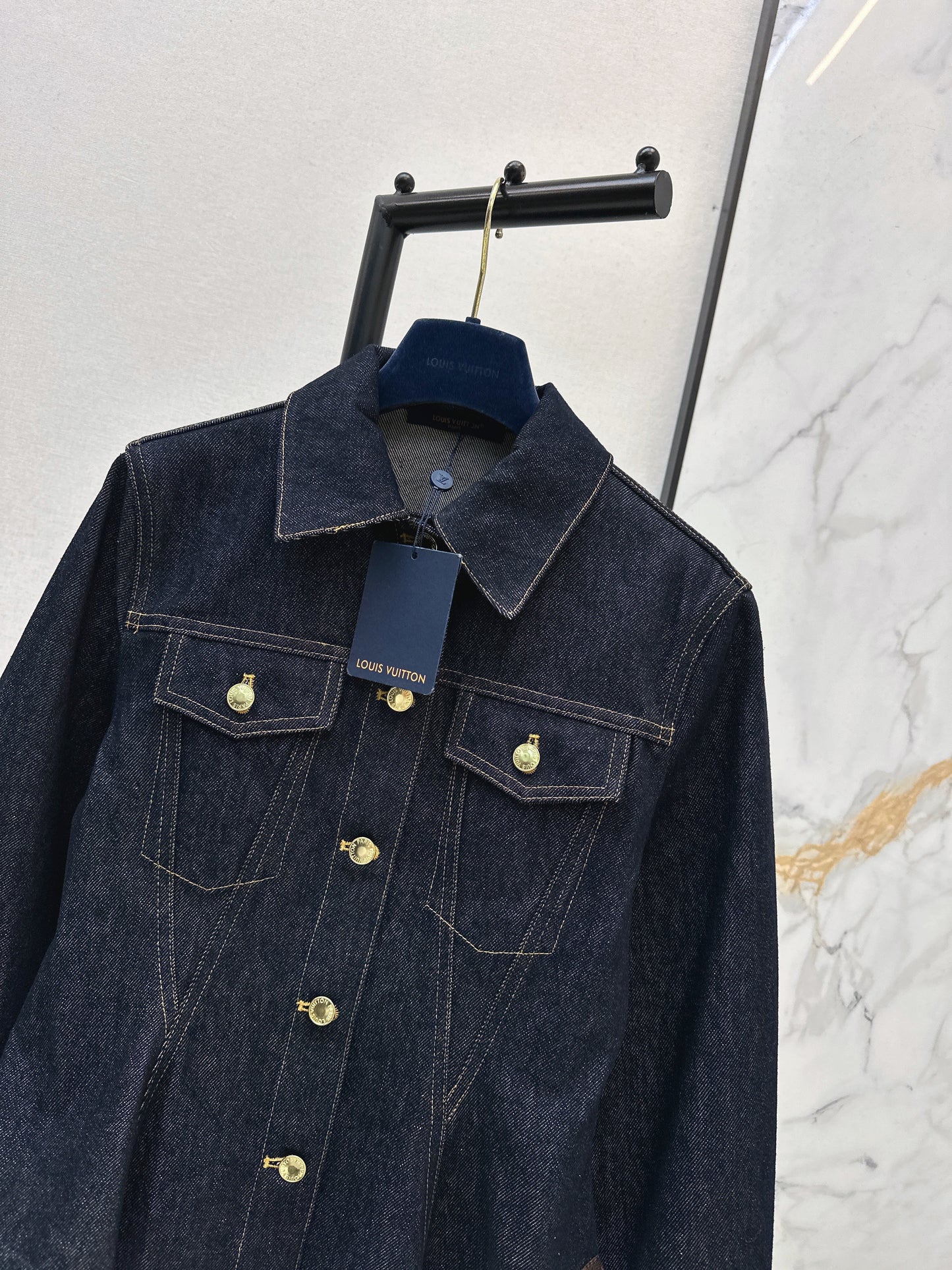 Louis NEW cinched-waist denim jacket