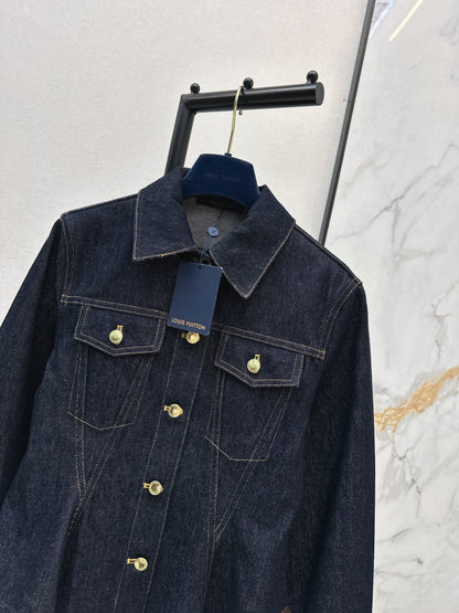 Louis NEW cinched-waist denim jacket