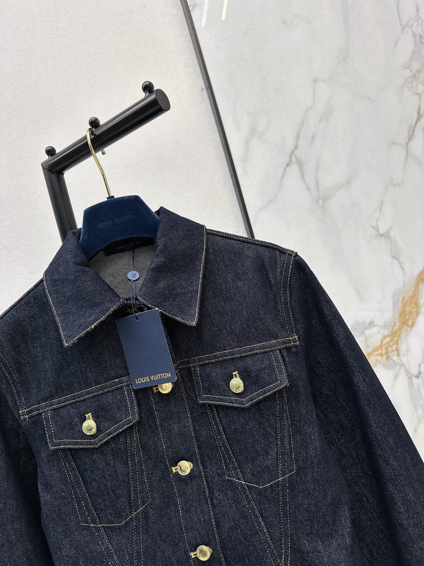 Louis NEW cinched-waist denim jacket