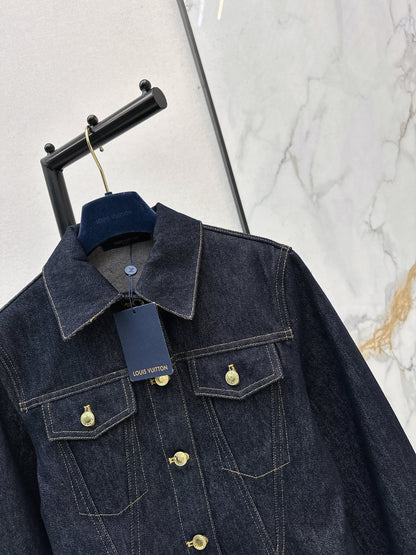 Louis NEW cinched-waist denim jacket