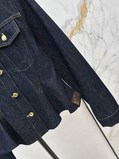 Louis NEW cinched-waist denim jacket