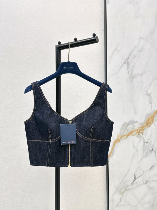 Louis NE zip-up denim vest