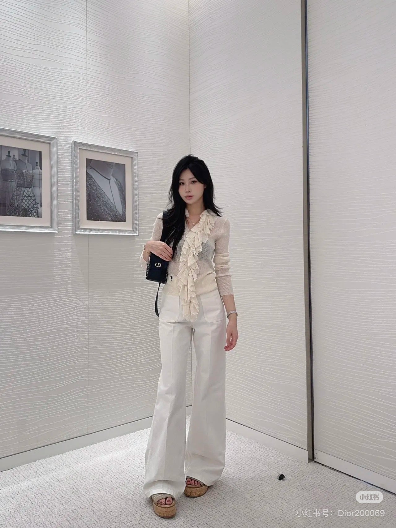 CD NEW detachable lace collar cardigan