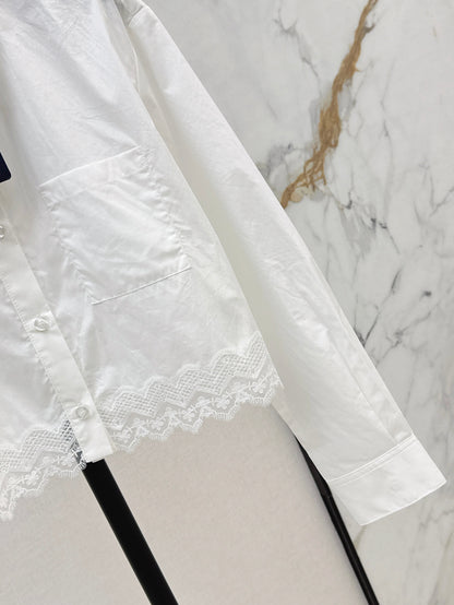 Louis NEW lace trim shirts