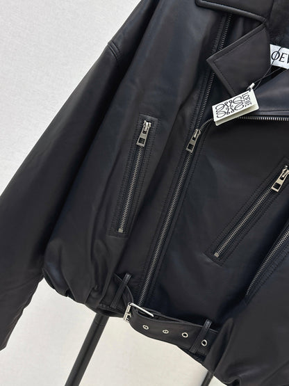 Loe NEW leather down jacket