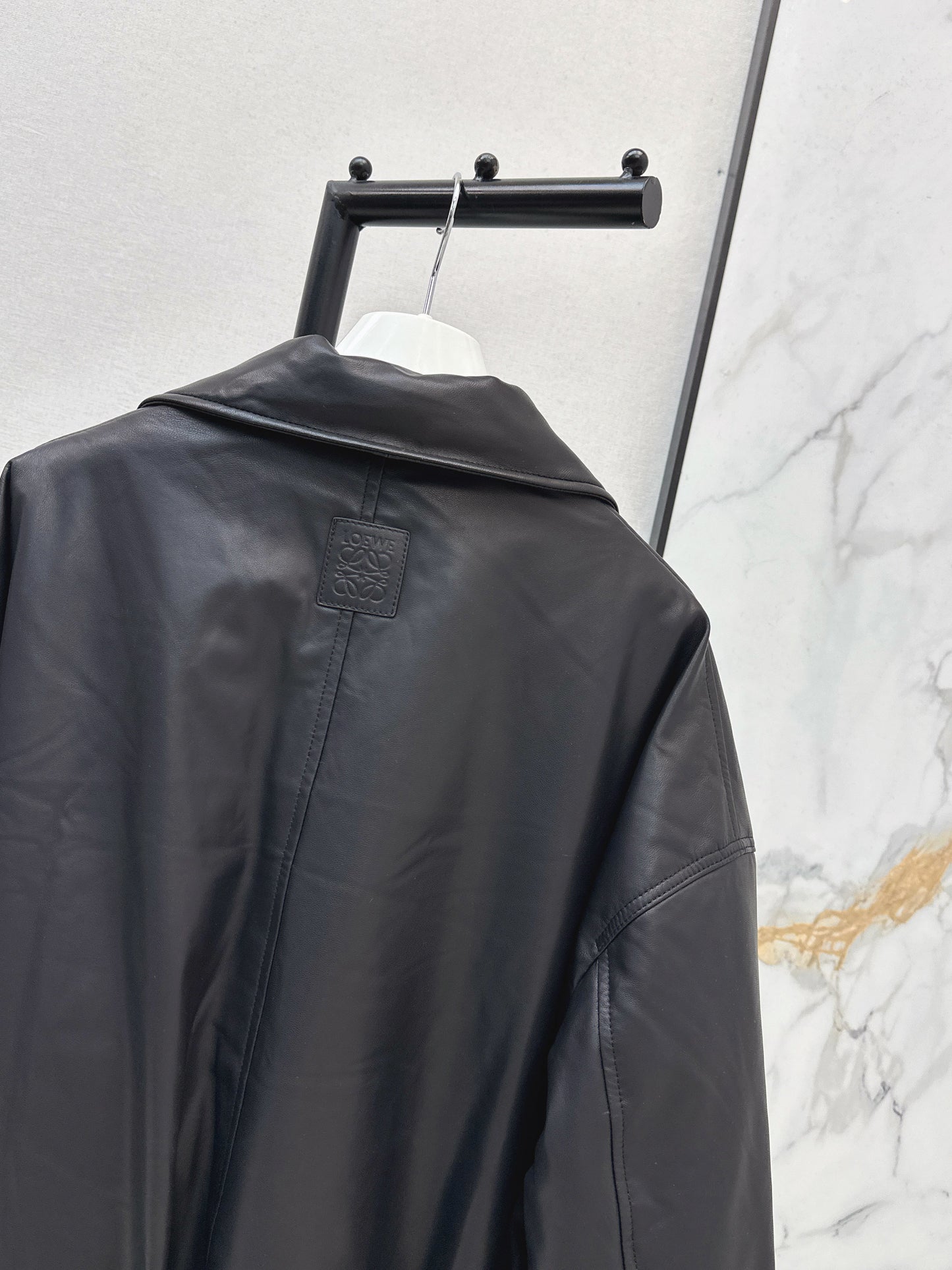 Loe NEW leather down jacket