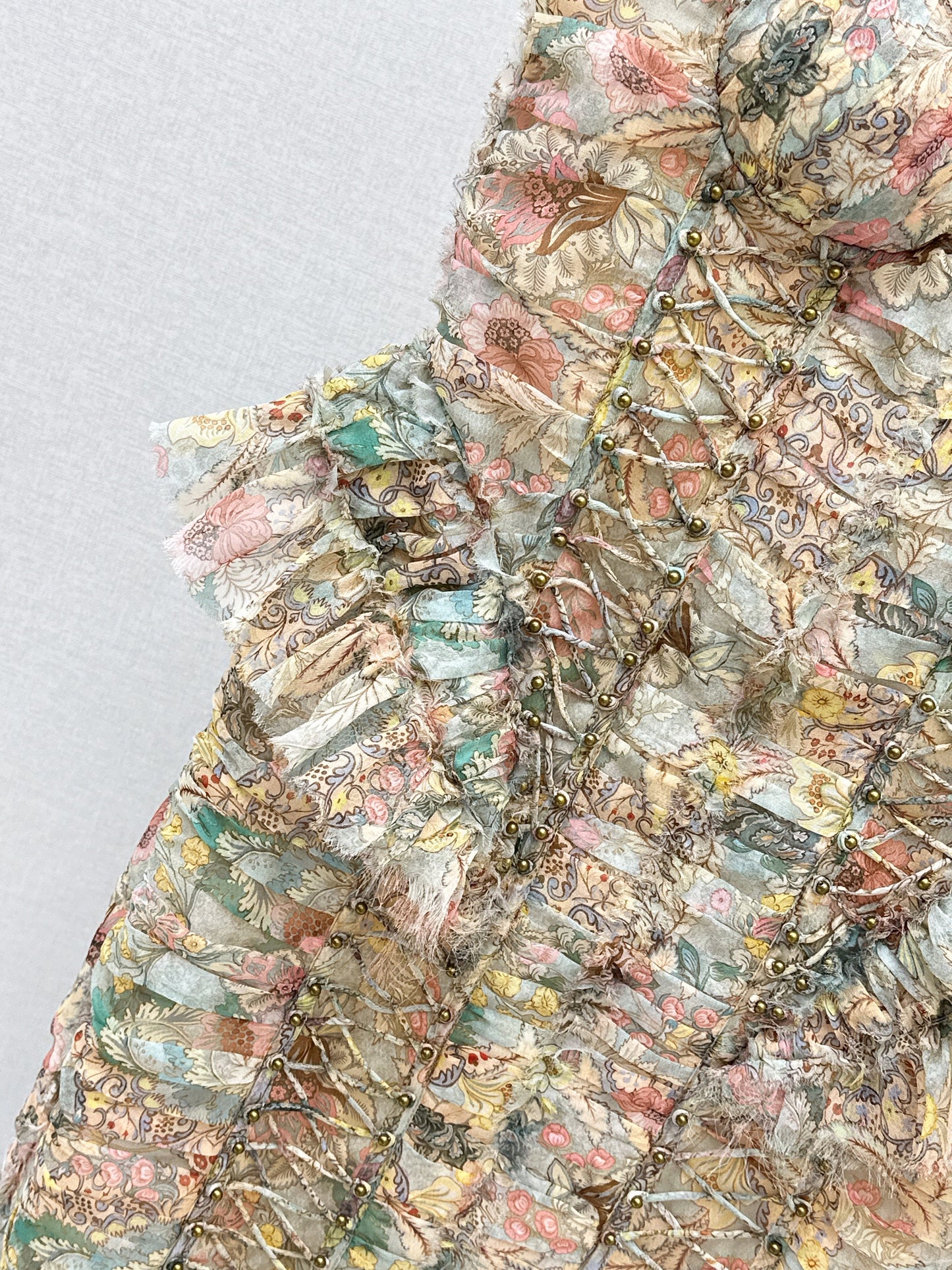 Zimm NEW silk strapless floral print dress