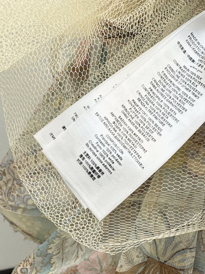 Zimm NEW silk strapless floral print dress