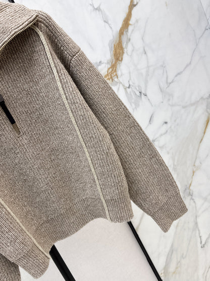 Brun NEW zip-up sweater