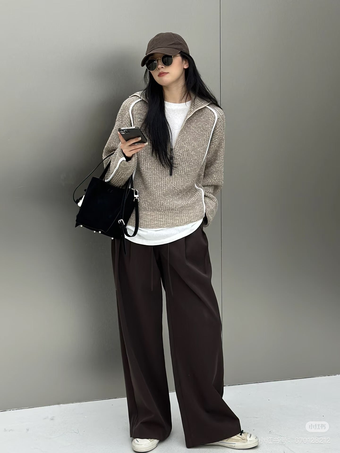 Brun NEW zip-up sweater