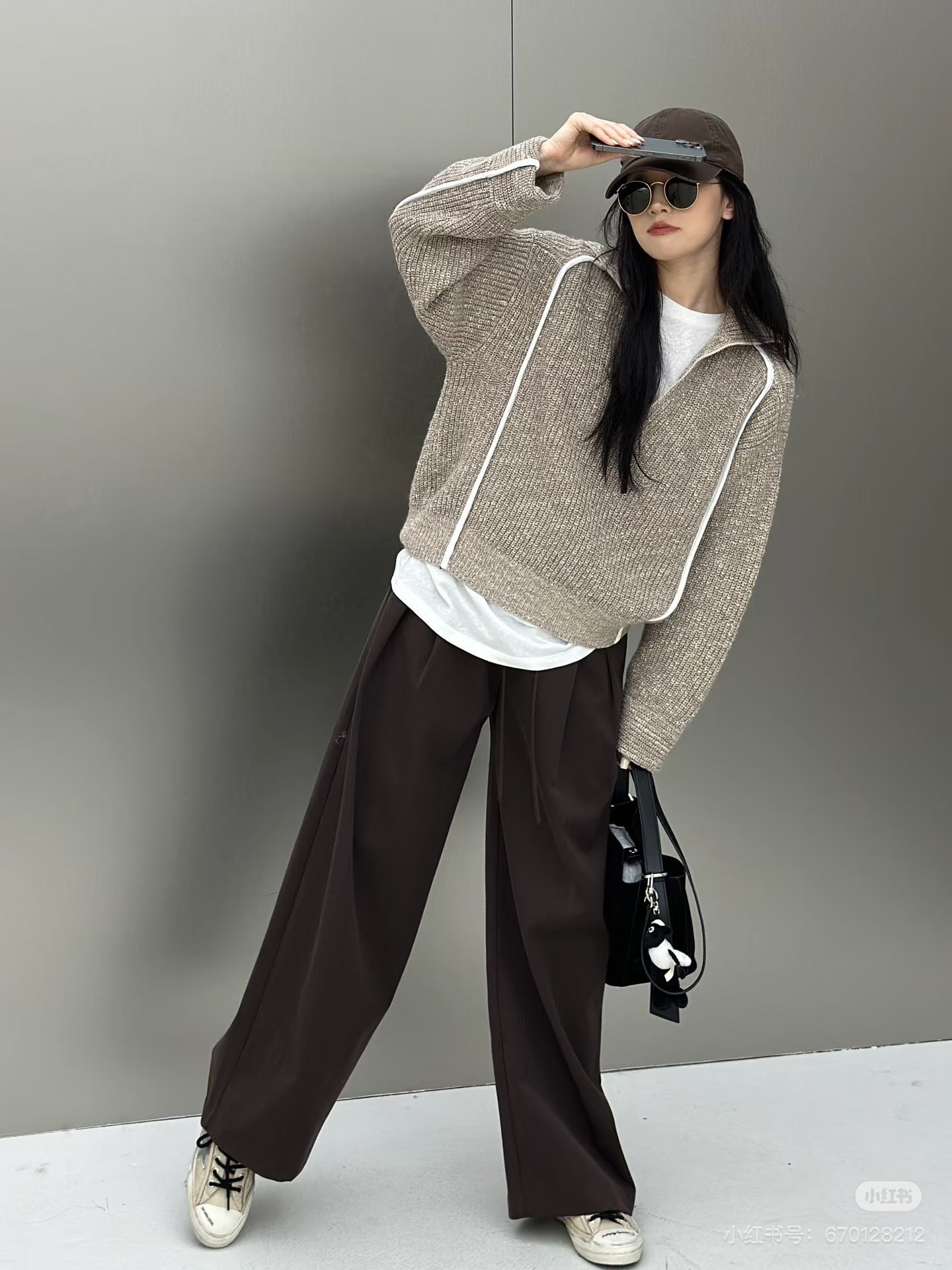 Brun NEW zip-up sweater