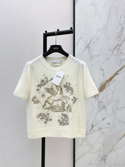 CD NEW embroidery cashmere sweater