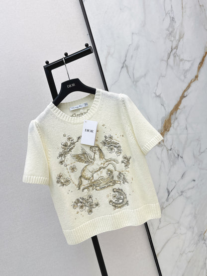 CD NEW embroidery cashmere sweater