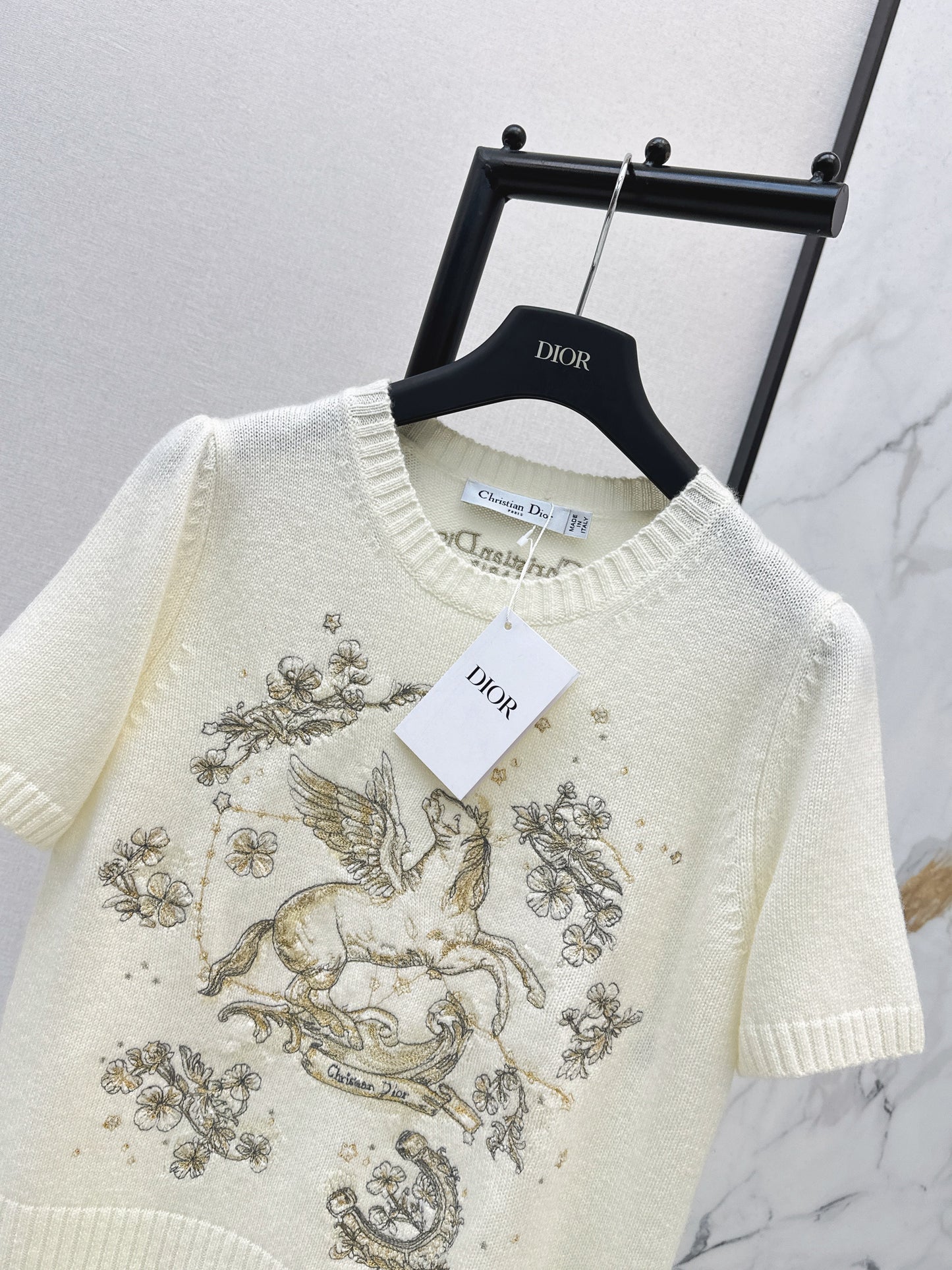 CD NEW embroidery cashmere sweater
