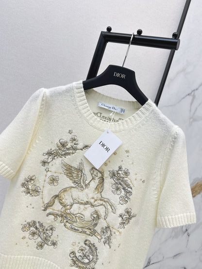 CD NEW embroidery cashmere sweater